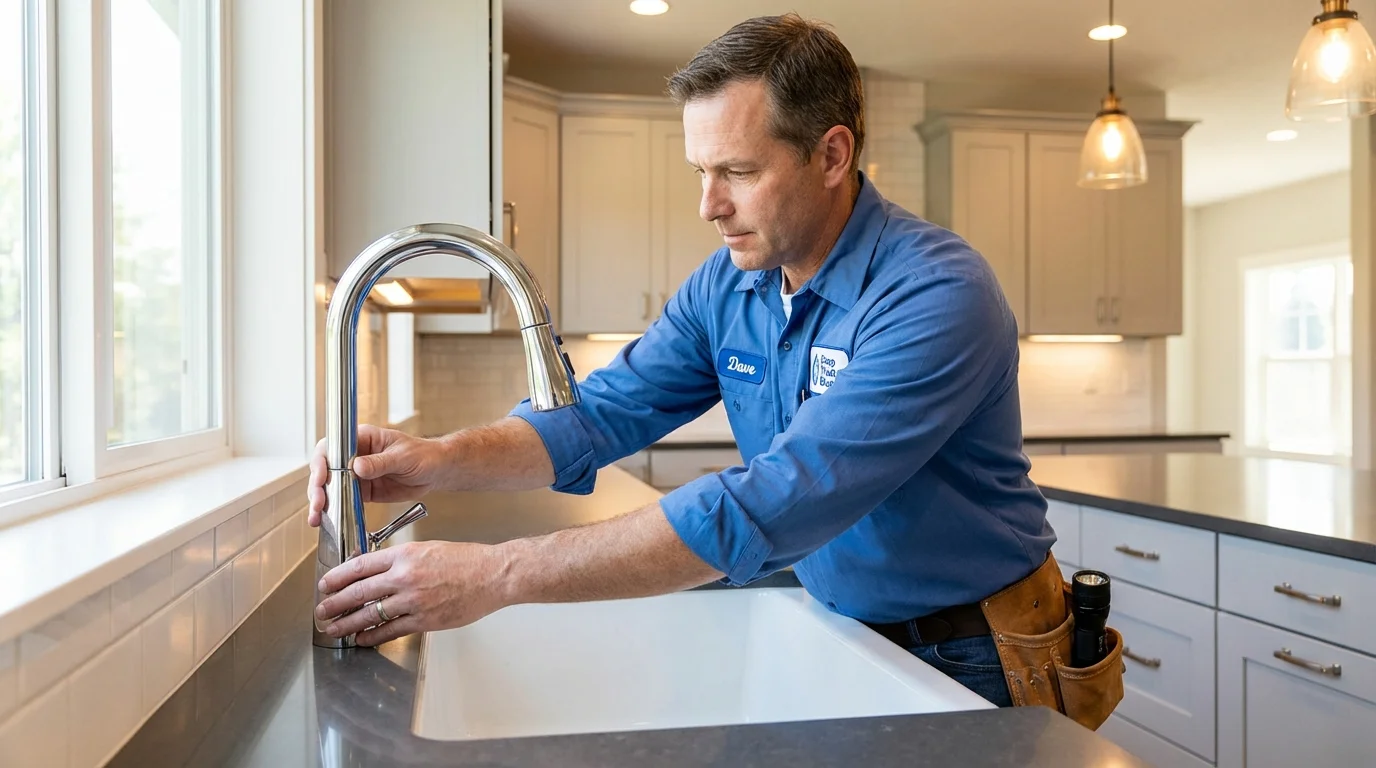 Kitchen faucet installation by Johns Plumbing LLC in Medford